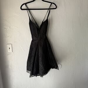Jump Apparel Dress Vintage‎ Y2k 5/6 Black Fit and Flare Glitter Fairy Whimsigoth